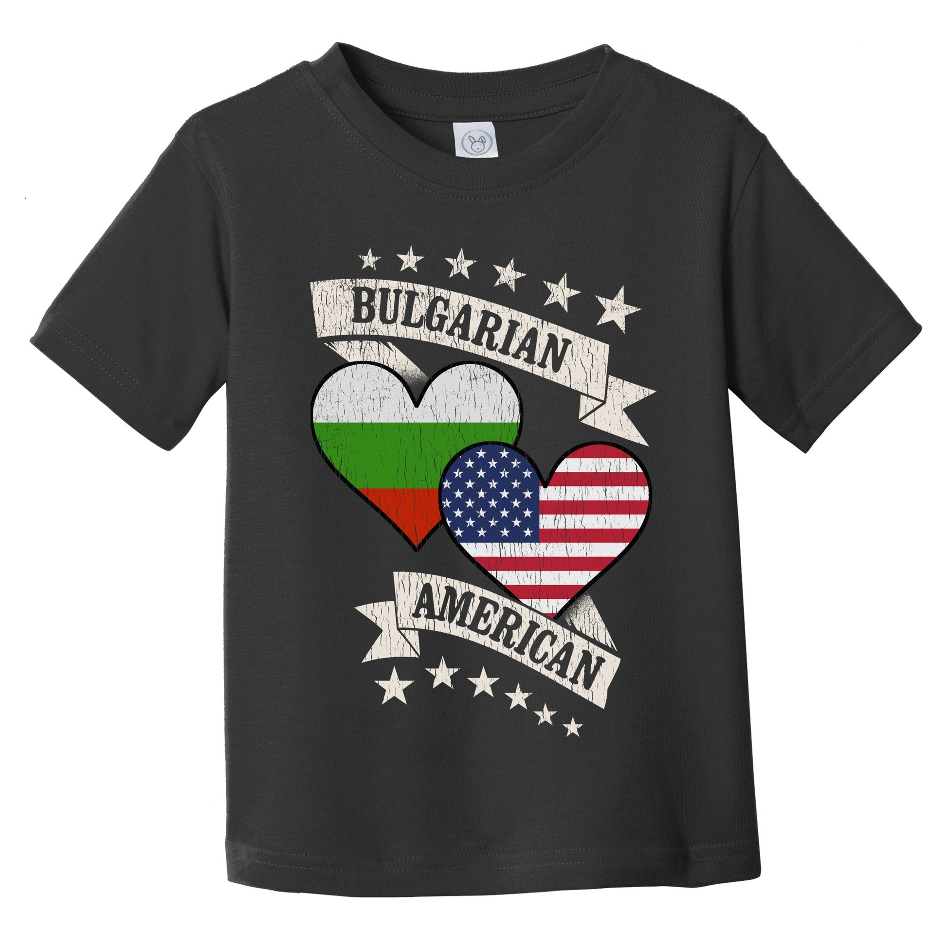 Bulgarian American Heart Flags Bulgaria America Infant Toddler T-Shirt