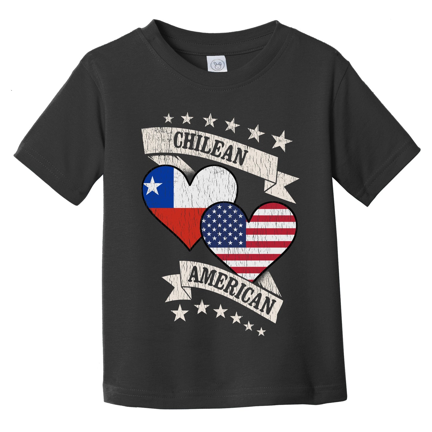 Chilean American Heart Flags Chile America Infant Toddler T-Shirt