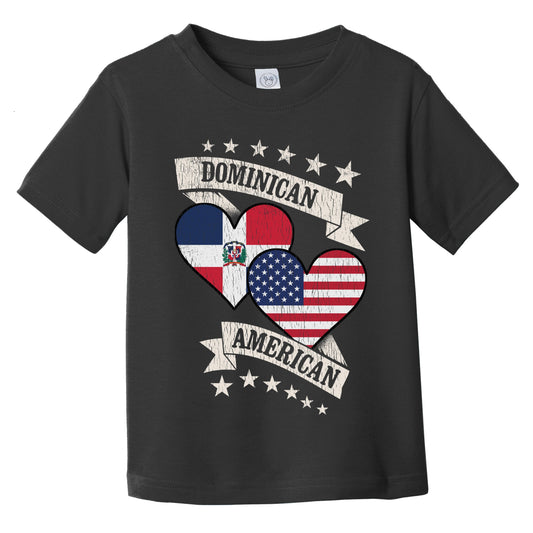 Dominican American Heart Flags Dominican Republic America Infant Toddler T-Shirt