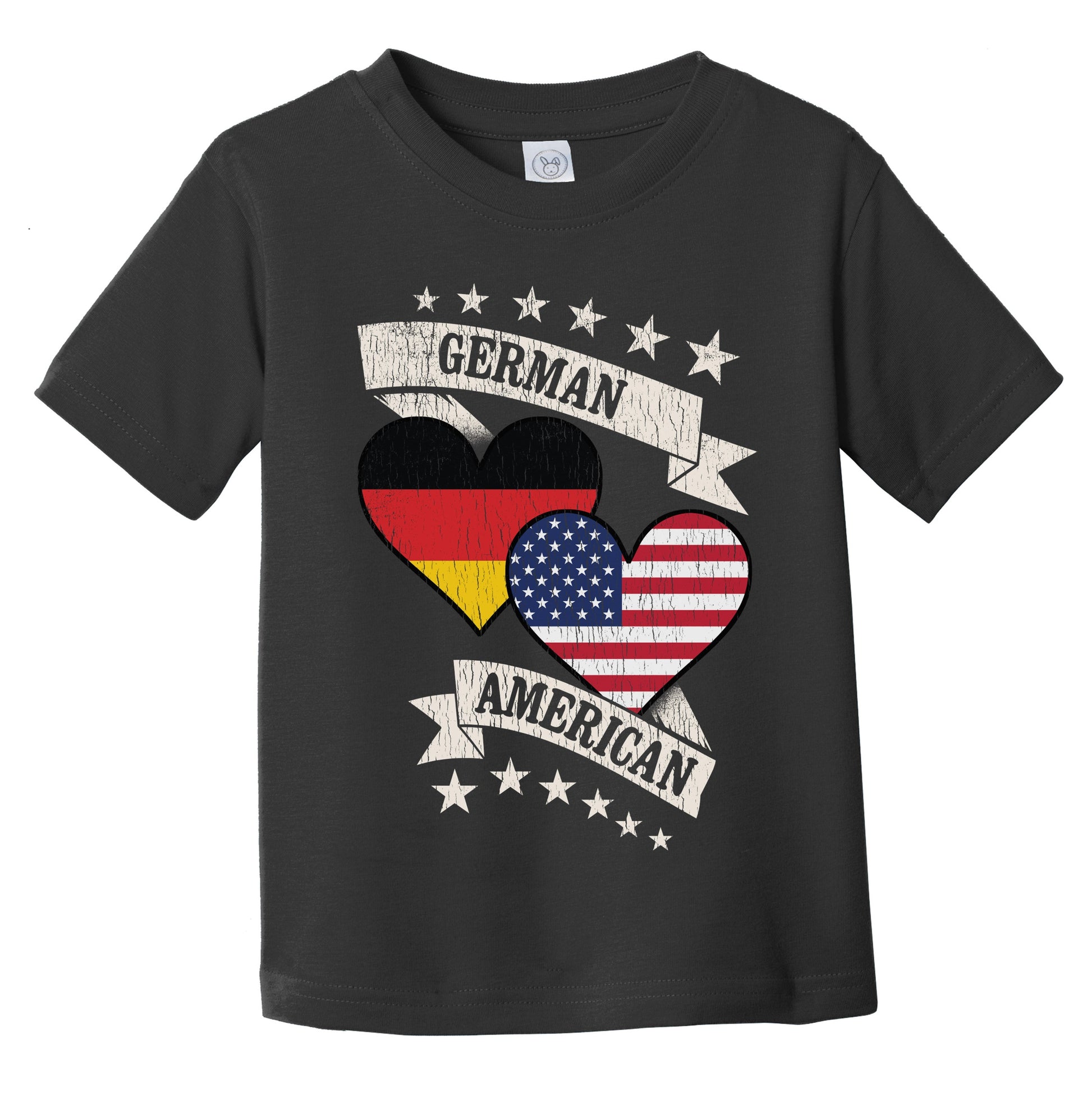 German American Heart Flags Germany America Infant Toddler T-Shirt