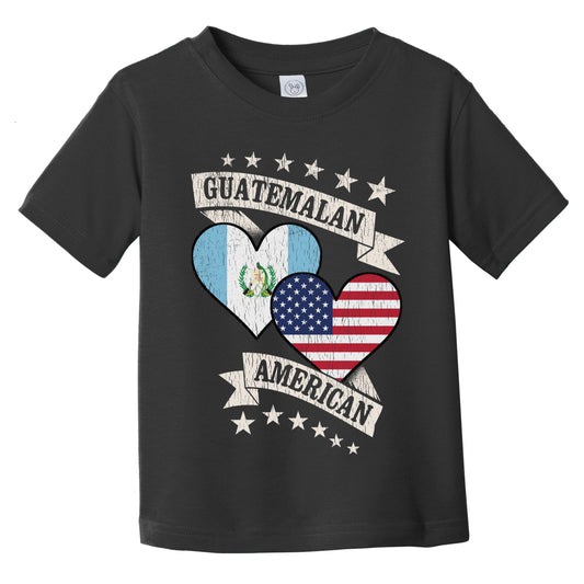 Guatemalan American Heart Flags Guatemala America Infant Toddler T-Shirt