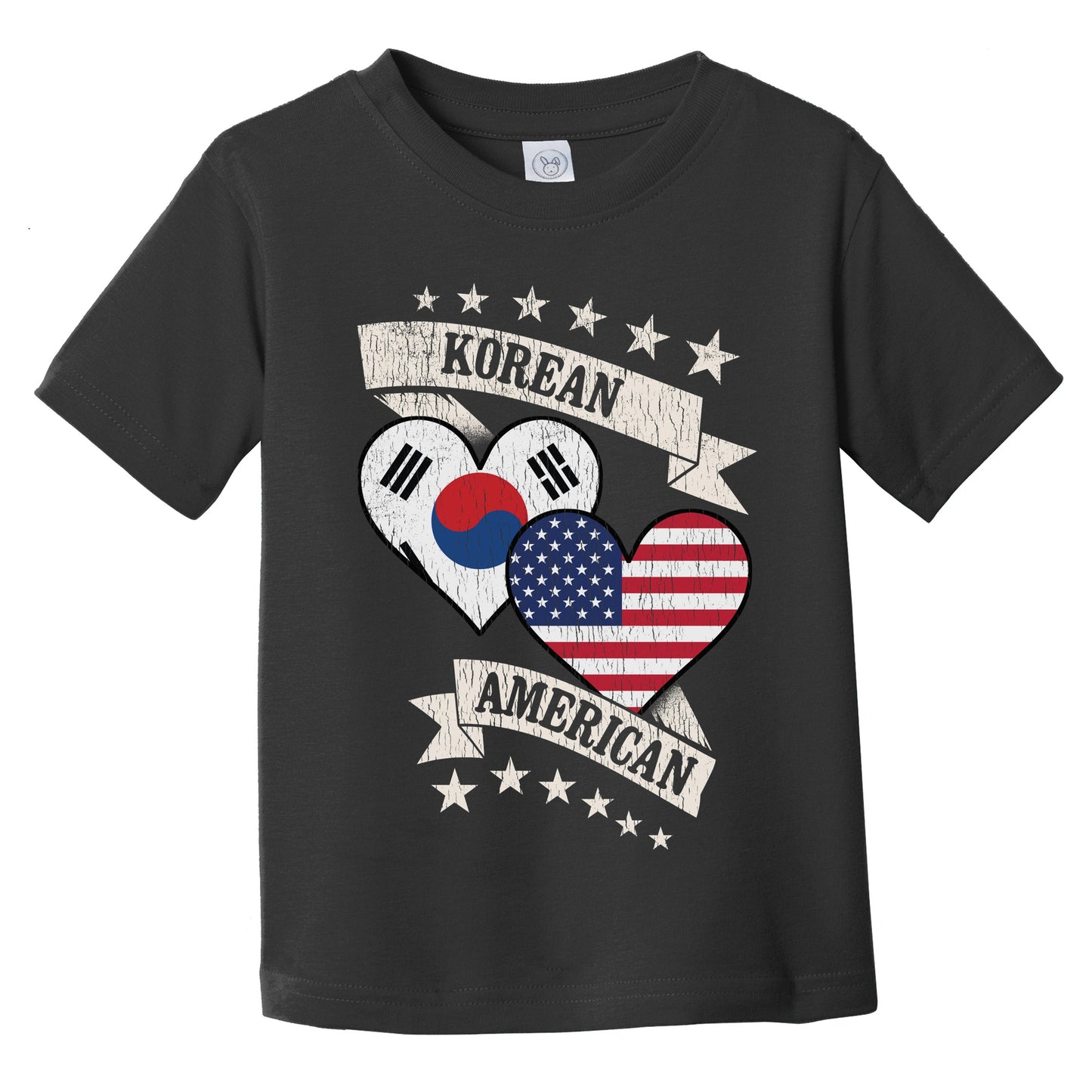 Korean American Heart Flags South Korea America Infant Toddler T-Shirt