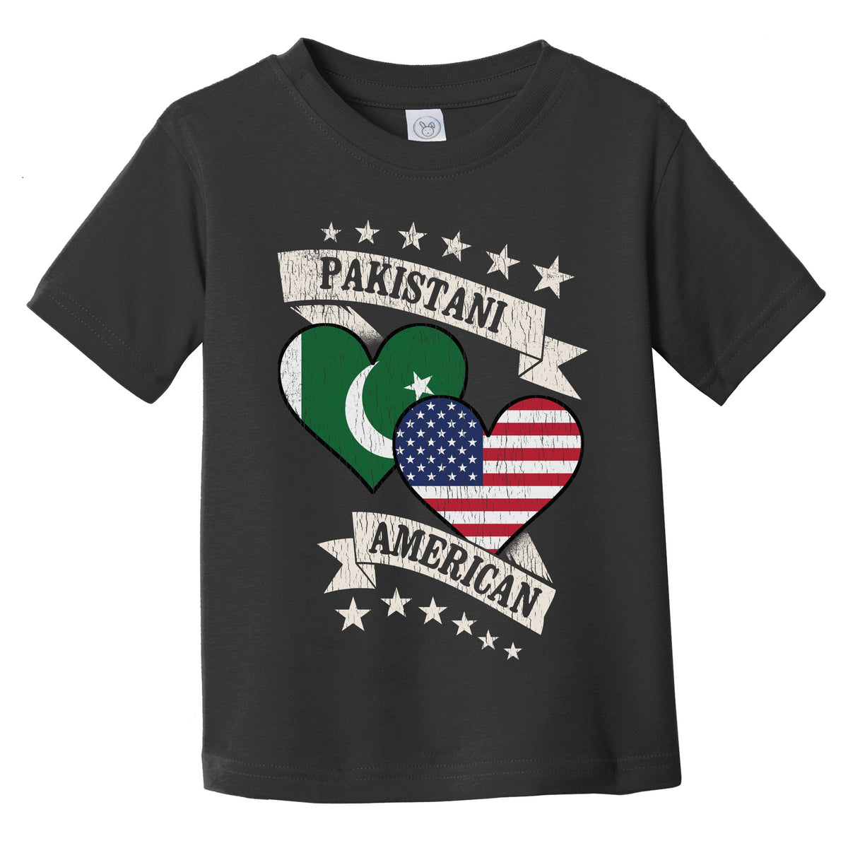 Pakistani American Heart Flags Pakistan America Infant Toddler T-Shirt