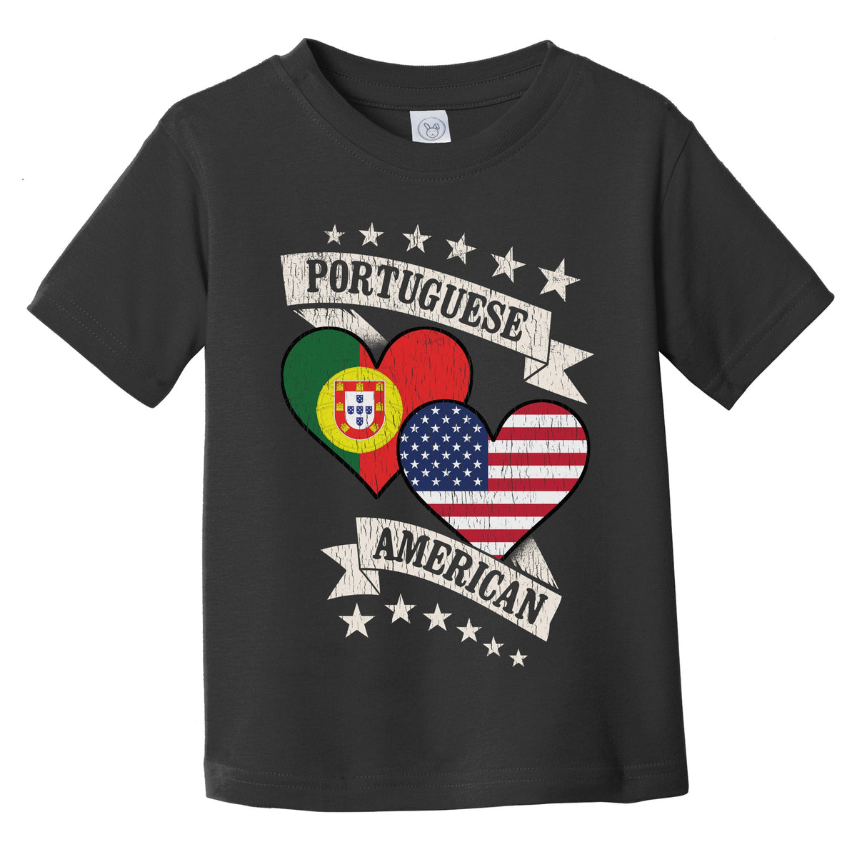 Portuguese American Heart Flags Portugal America Infant Toddler T-Shirt