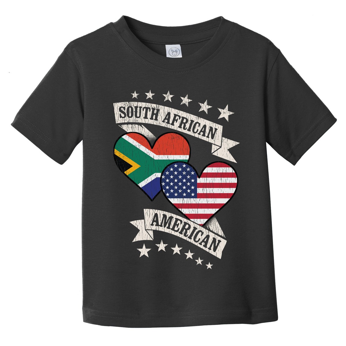 South African American Heart Flags South Africa America Infant Toddler T-Shirt