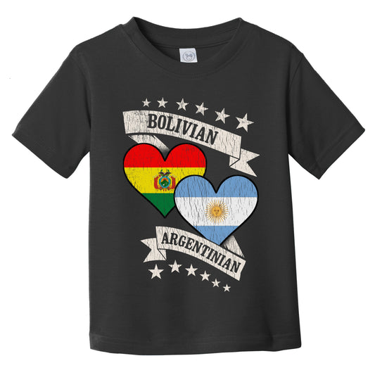 Bolivian Argentinian Heart Flags Bolivia Argentina Infant Toddler T-Shirt
