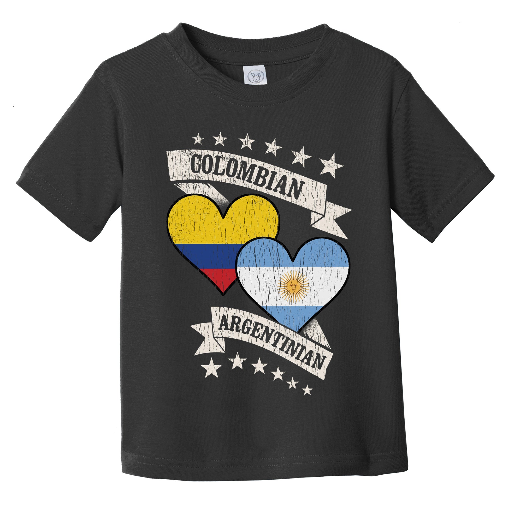 Colombian Argentinian Heart Flags Colombia Argentina Infant Toddler T-Shirt