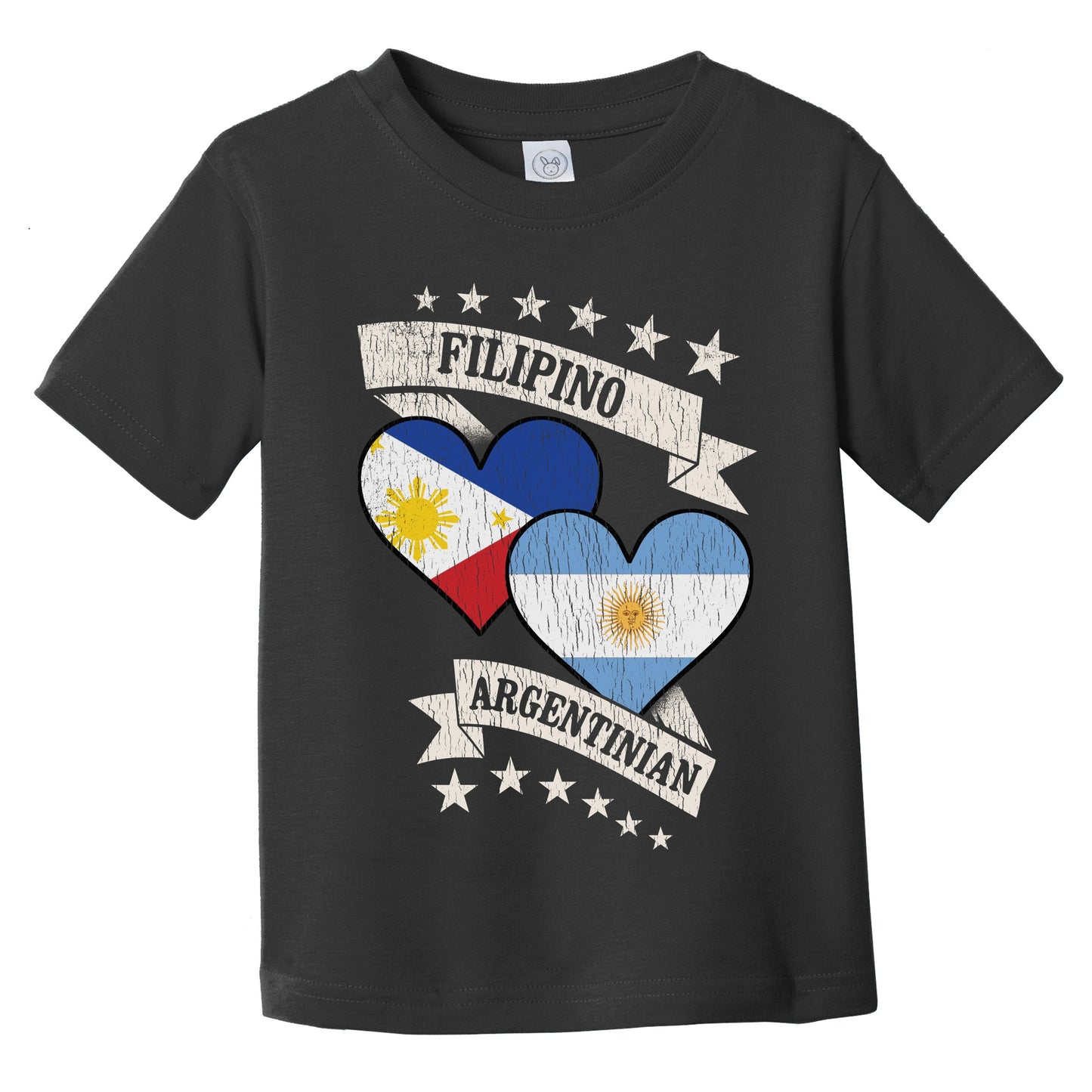 Filipino Argentinian Heart Flags Philippines Argentina Infant Toddler T-Shirt