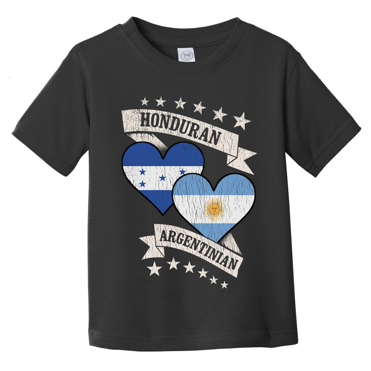 Honduran Argentinian Heart Flags Honduras Argentina Infant Toddler T-Shirt