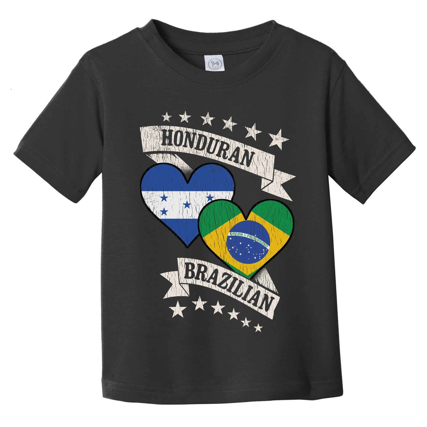 Honduran Brazilian Heart Flags Honduras Brazil Infant Toddler T-Shirt
