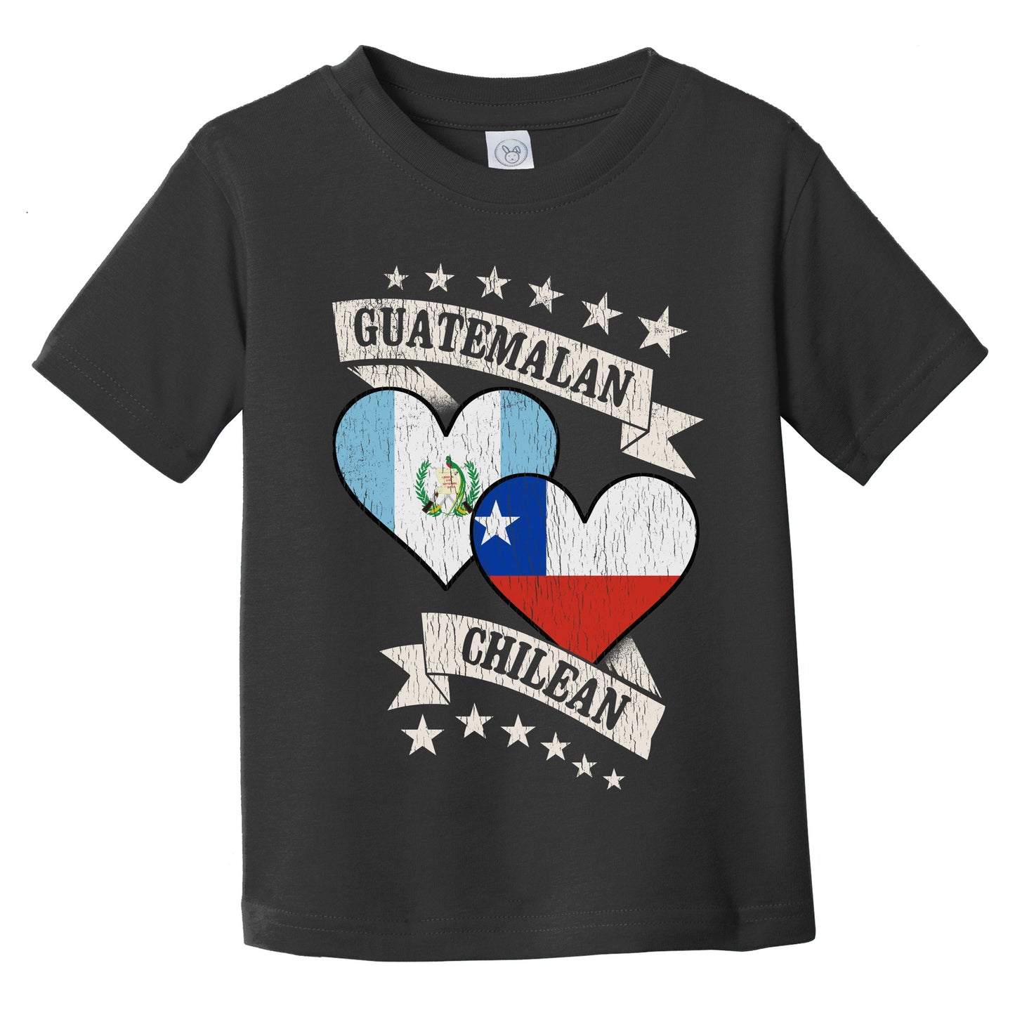 Guatemalan Chilean Heart Flags Guatemala Chile Infant Toddler T-Shirt