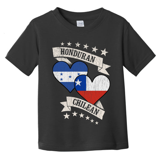 Honduran Chilean Heart Flags Honduras Chile Infant Toddler T-Shirt