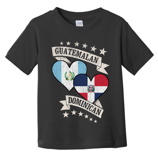 Guatemalan Dominican Heart Flags Guatemala Dominican Republic Infant Toddler T-Shirt