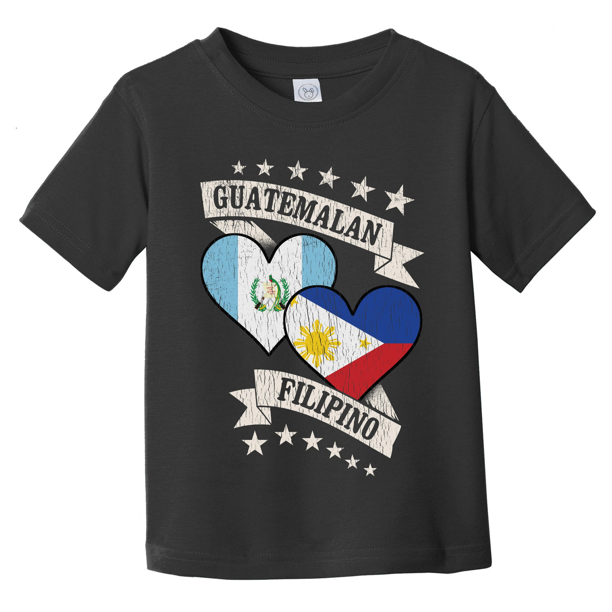 Guatemalan Filipino Heart Flags Guatemala Philippines Infant Toddler T-Shirt