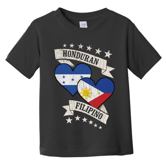 Honduran Filipino Heart Flags Honduras Philippines Infant Toddler T-Shirt