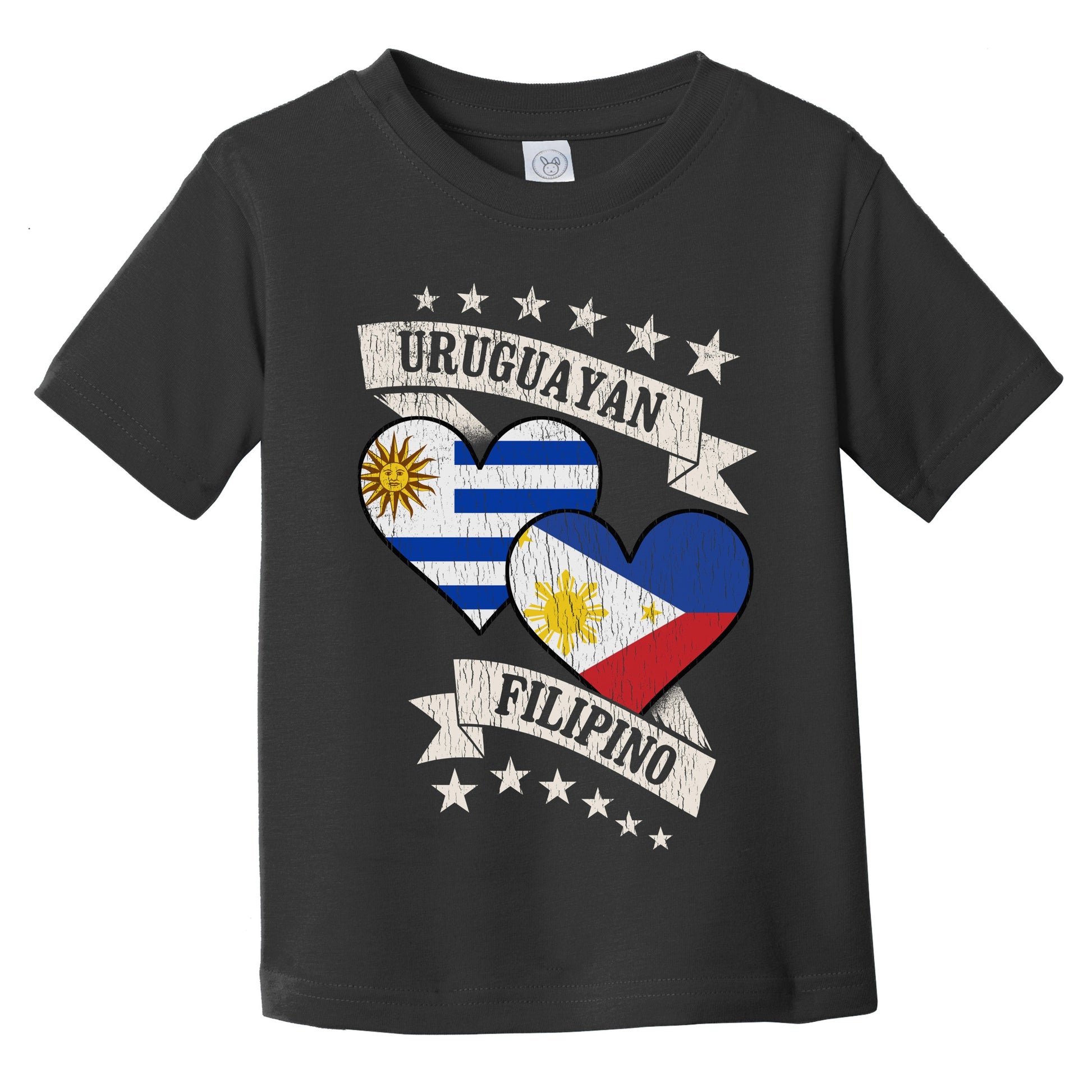 Uruguayan Filipino Heart Flags Uruguay Philippines Infant Toddler T-Shirt