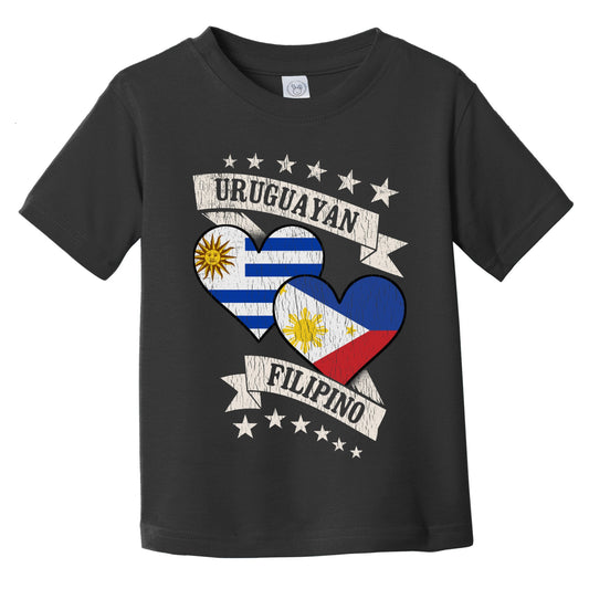 Uruguayan Filipino Heart Flags Uruguay Philippines Infant Toddler T-Shirt