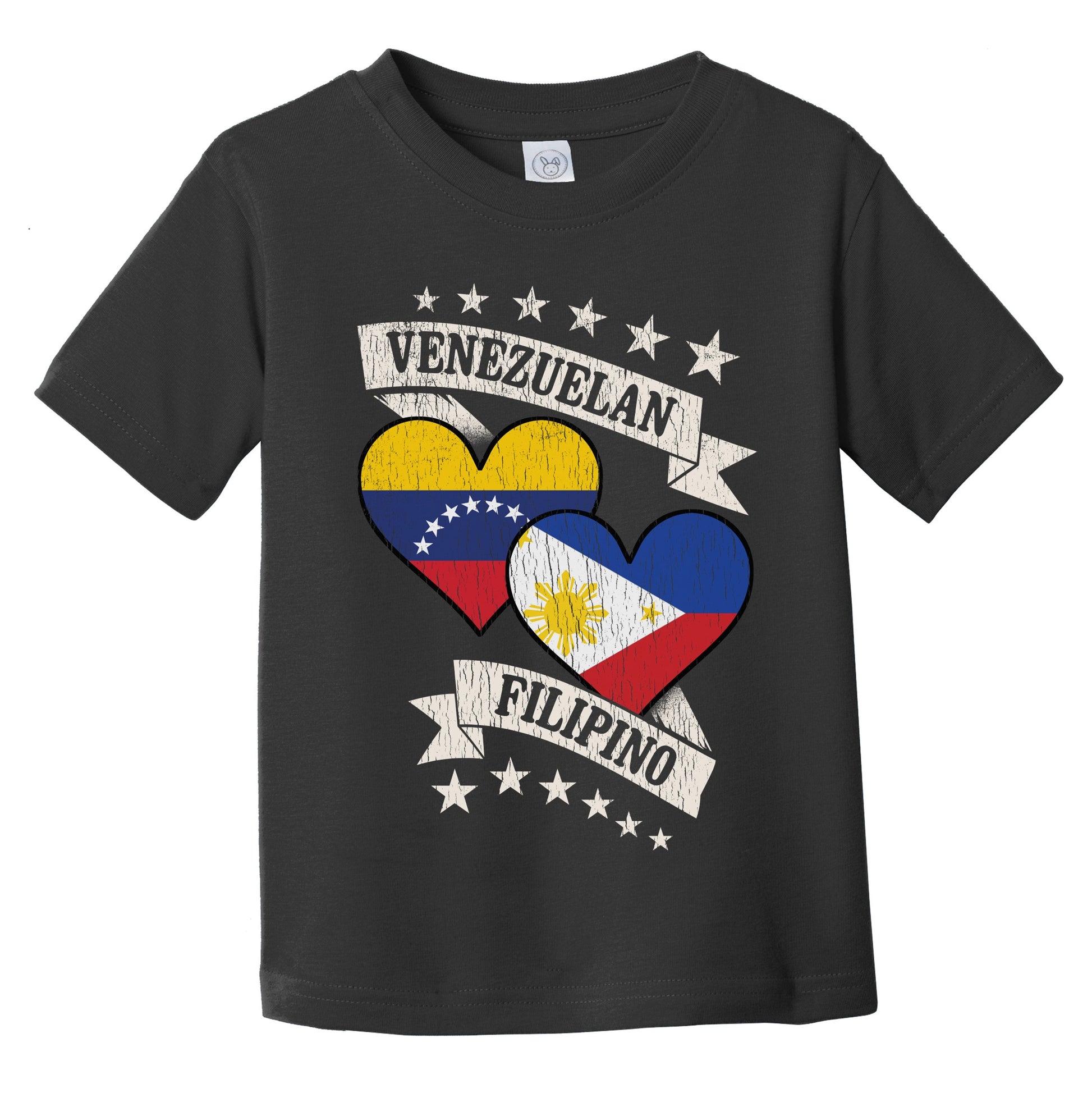 Venezuelan Filipino Heart Flags Venezuela Philippines Infant Toddler T-Shirt