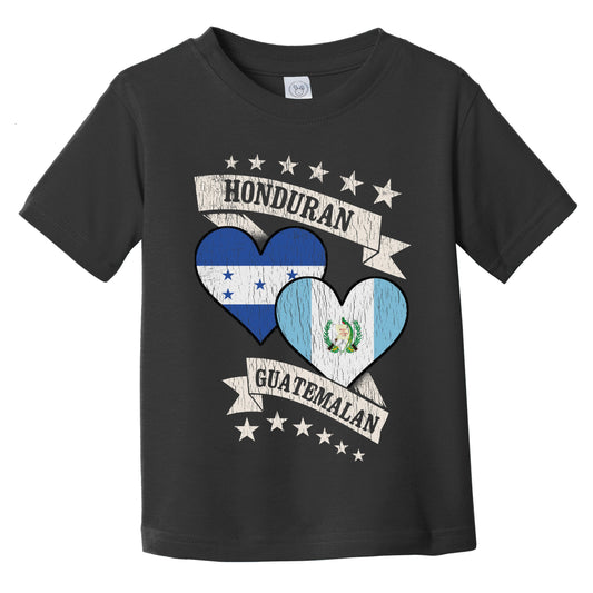 Honduran Guatemalan Heart Flags Honduras Guatemala Infant Toddler T-Shirt