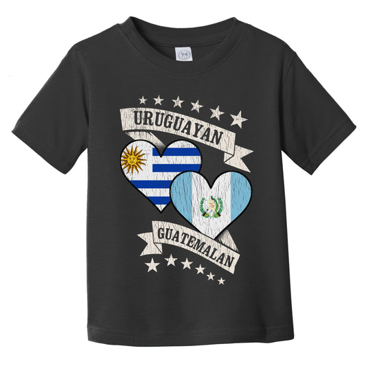 Uruguayan Guatemalan Heart Flags Uruguay Guatemala Infant Toddler T-Shirt