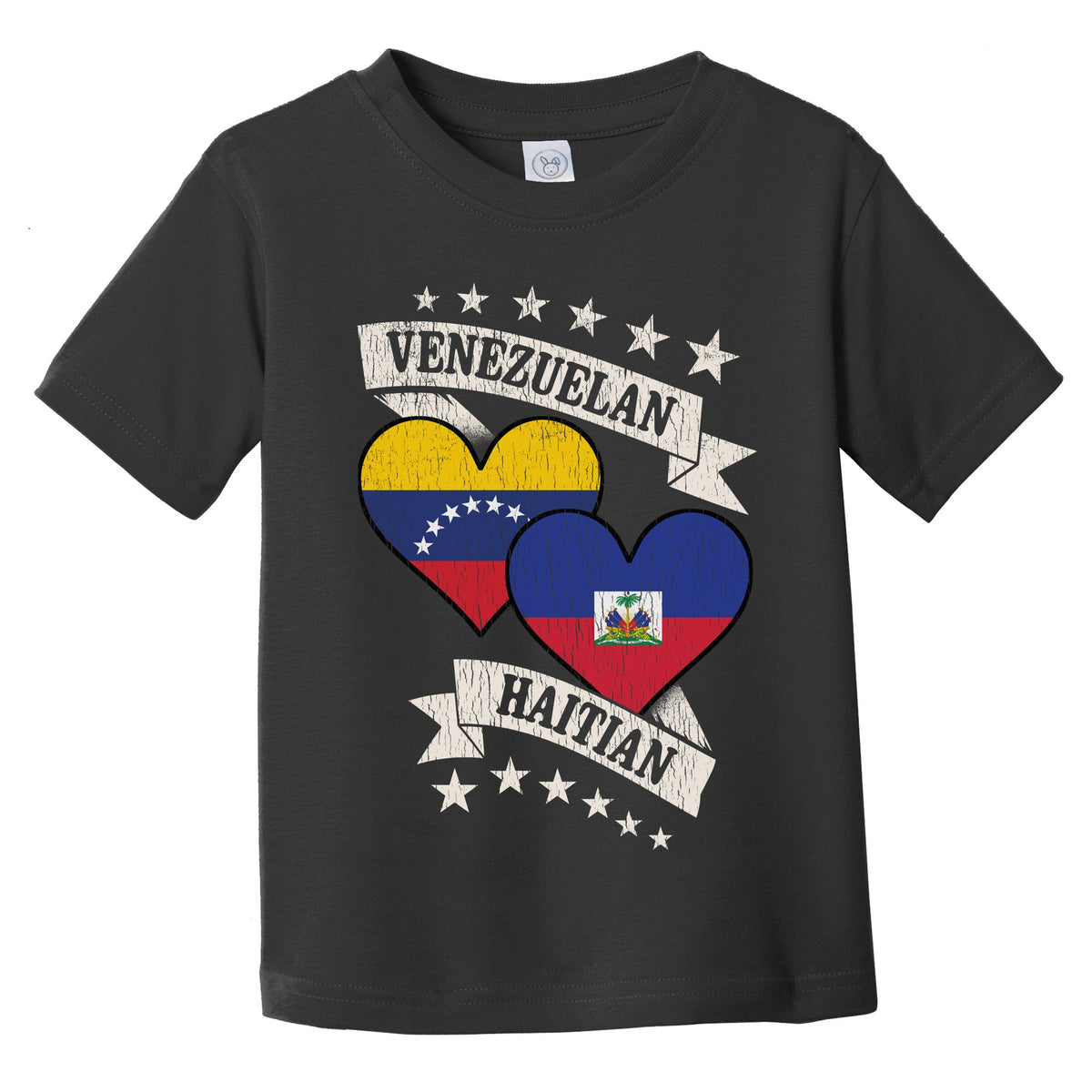Venezuela Haitian Heart Flags Venezuela Haiti Infant Toddler T-Shirt