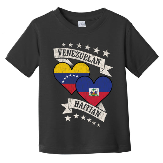 Venezuela Haitian Heart Flags Venezuela Haiti Infant Toddler T-Shirt