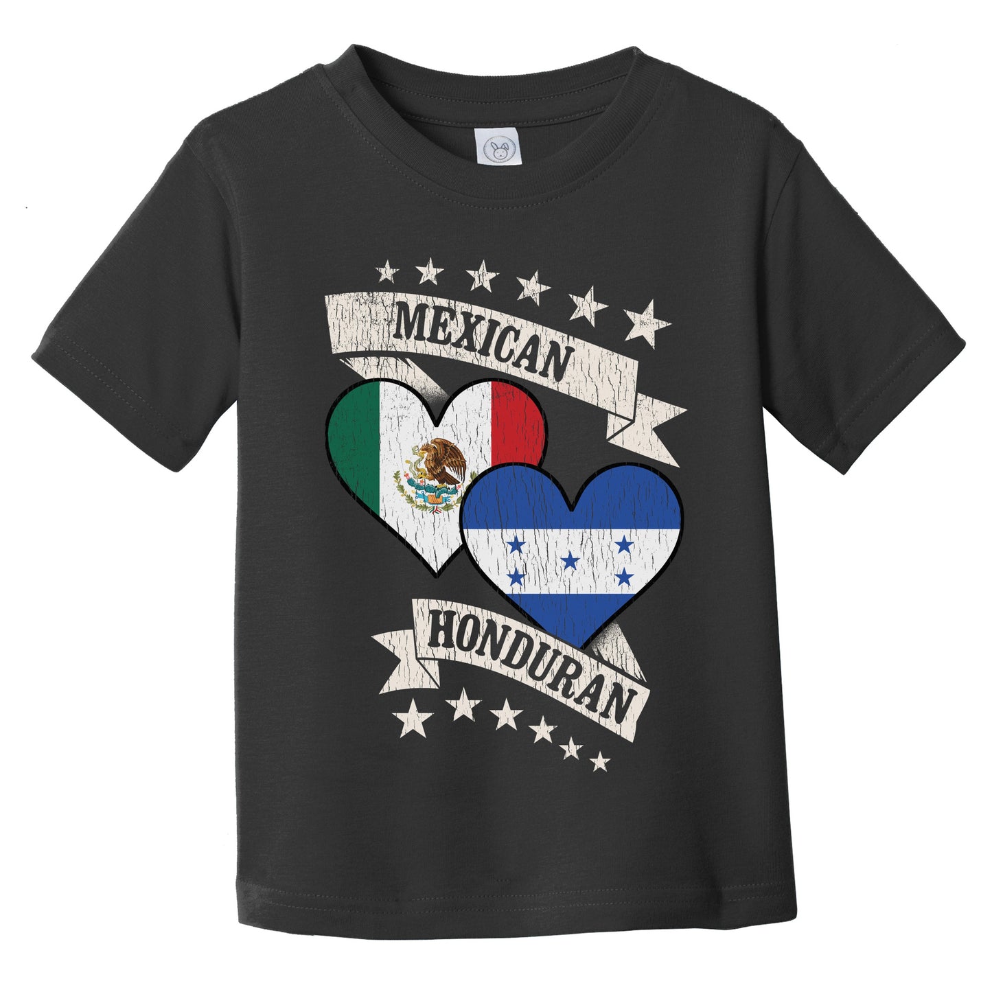 Mexican Honduran Heart Flags Mexico Honduras Infant Toddler T-Shirt