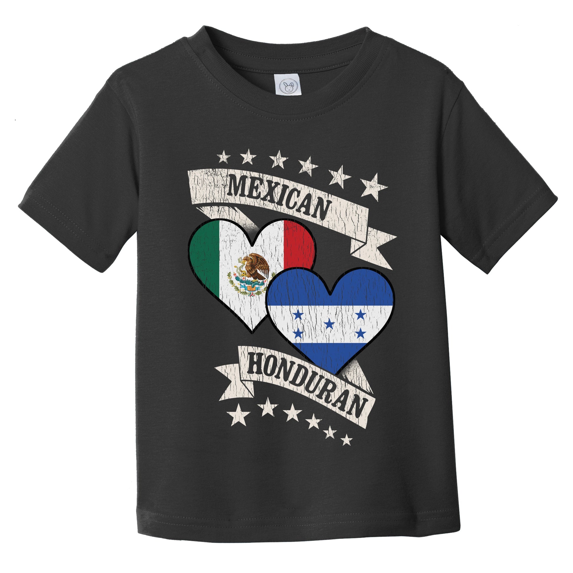 Mexican Honduran Heart Flags Mexico Honduras Infant Toddler T-Shirt