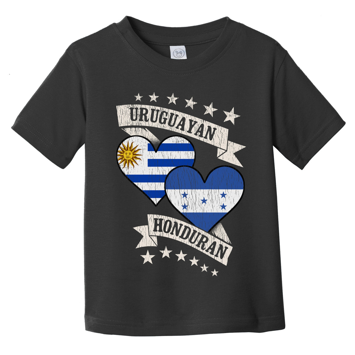 Uruguayan Honduran Heart Flags Uruguay Honduras Infant Toddler T-Shirt