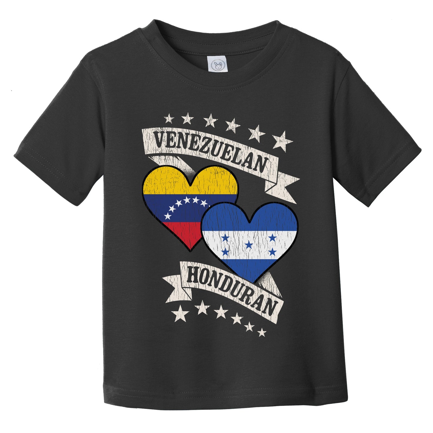 Venezuelan Honduran Heart Flags Venezuela Honduras Infant Toddler T-Shirt