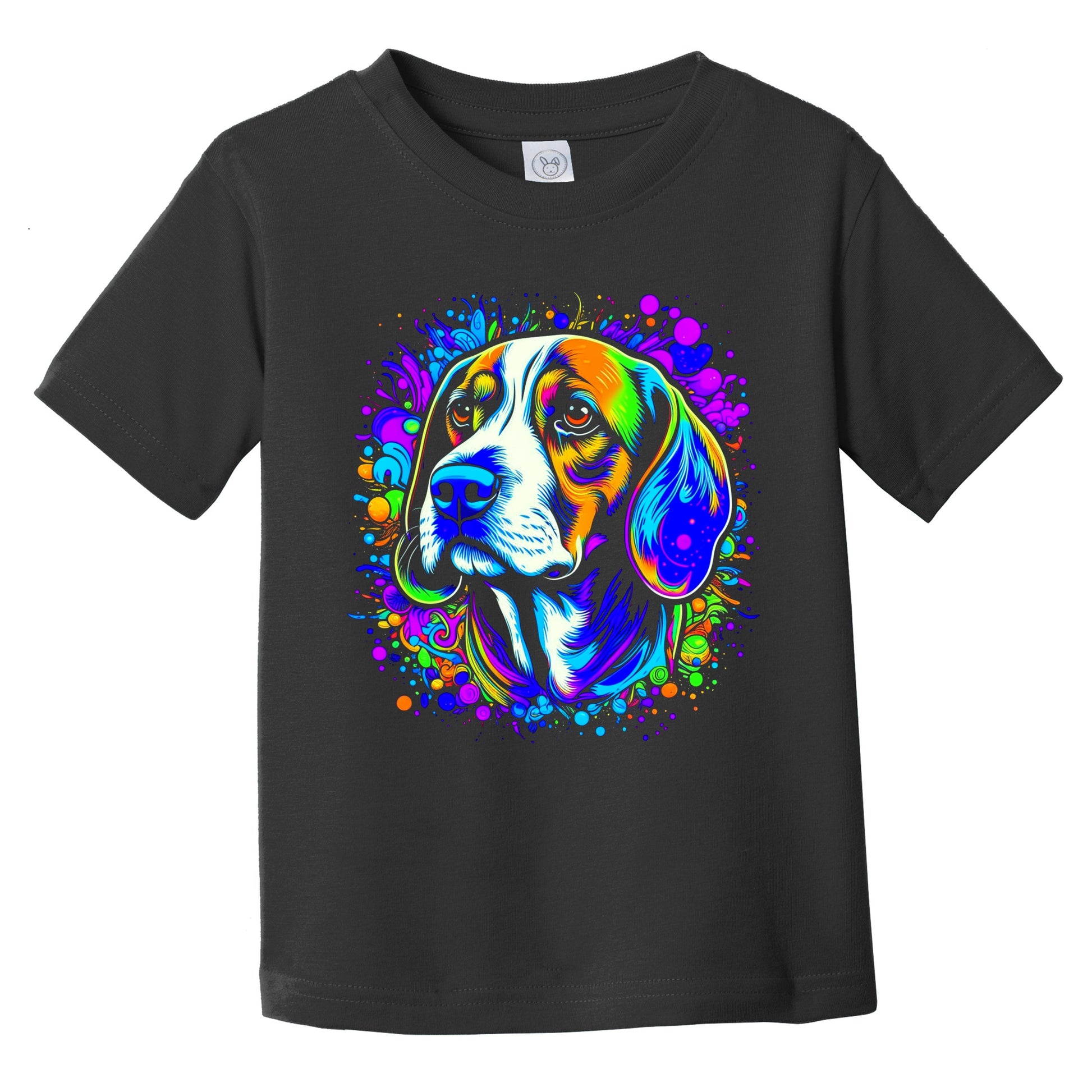 Colorful Bright Beagle Vibrant Psychedelic Dog Art Infant Toddler T-Shirt