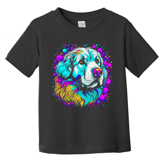 Colorful Bright Great Pyrenees Vibrant Psychedelic Dog Art Infant Toddler T-Shirt