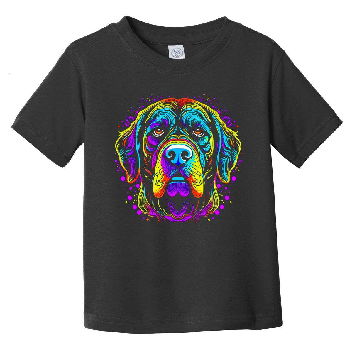 Colorful Bright Greater Swiss Mountain Dog Vibrant Dog Art Infant Toddler T-Shirt