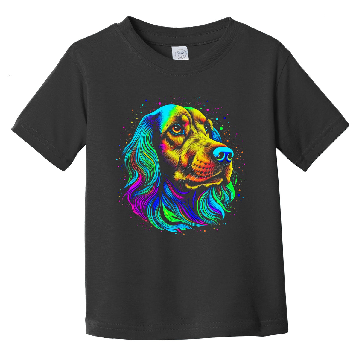 Colorful Bright Irish Setter Vibrant Psychedelic Dog Art Infant Toddler T-Shirt