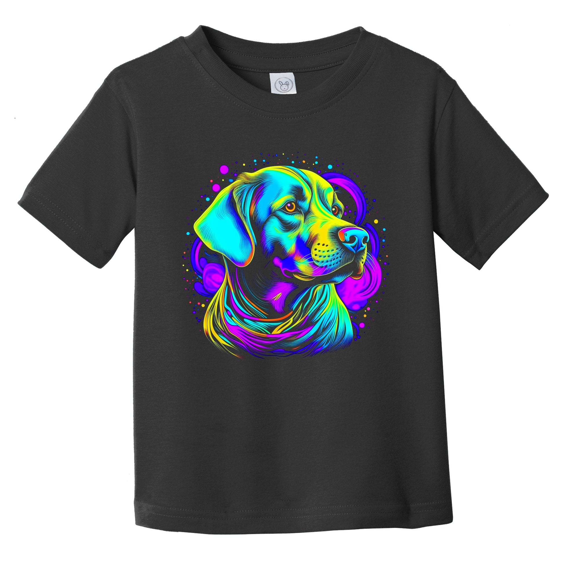 Colorful Bright Labrador Retriever Vibrant Psychedelic Art Infant Toddler T-Shirt