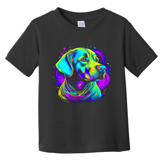 Colorful Bright Labrador Retriever Vibrant Psychedelic Art Infant Toddler T-Shirt