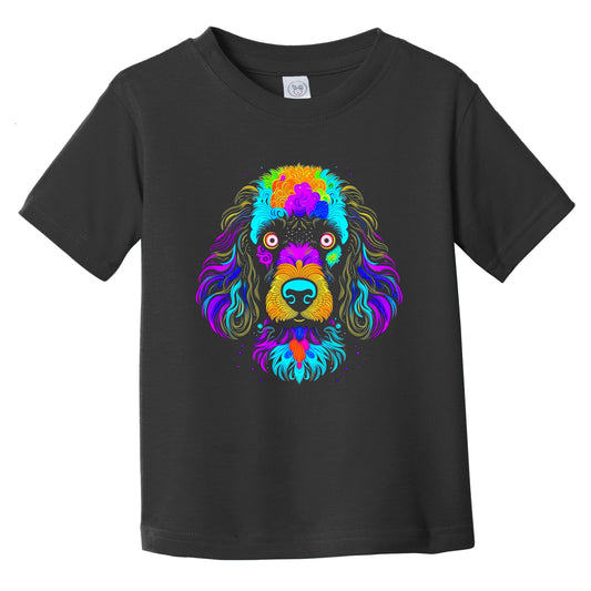 Colorful Bright Poodle Vibrant Psychedelic Dog Art Infant Toddler T-Shirt