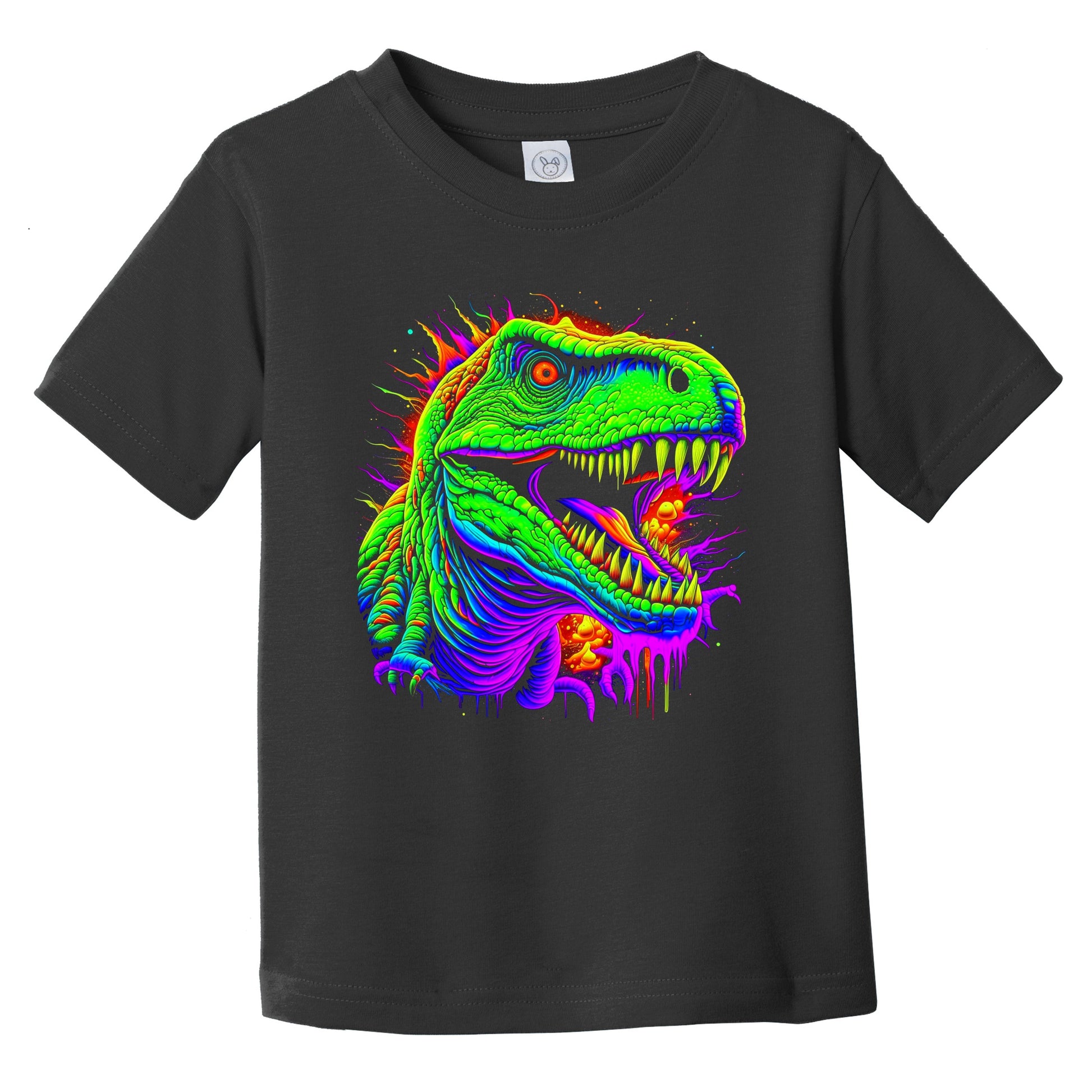 Tyrannosaurus Rex Vibrant Psychedelic T-Rex Dinosaur Art Infant Toddler T-Shirt