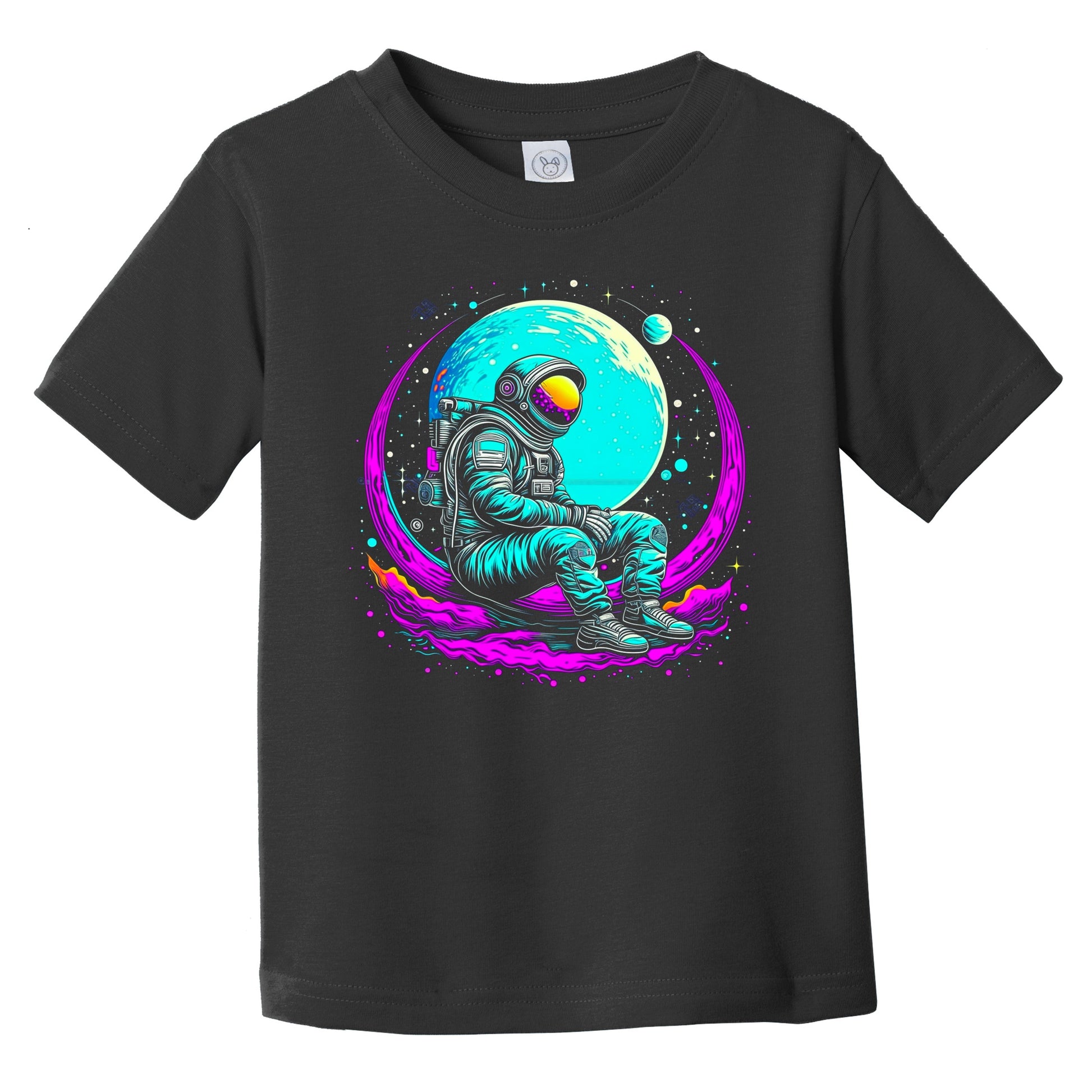 Colorful Bright Astronaut Vibrant Psychedelic Spaceman Art Infant Toddler T-Shirt