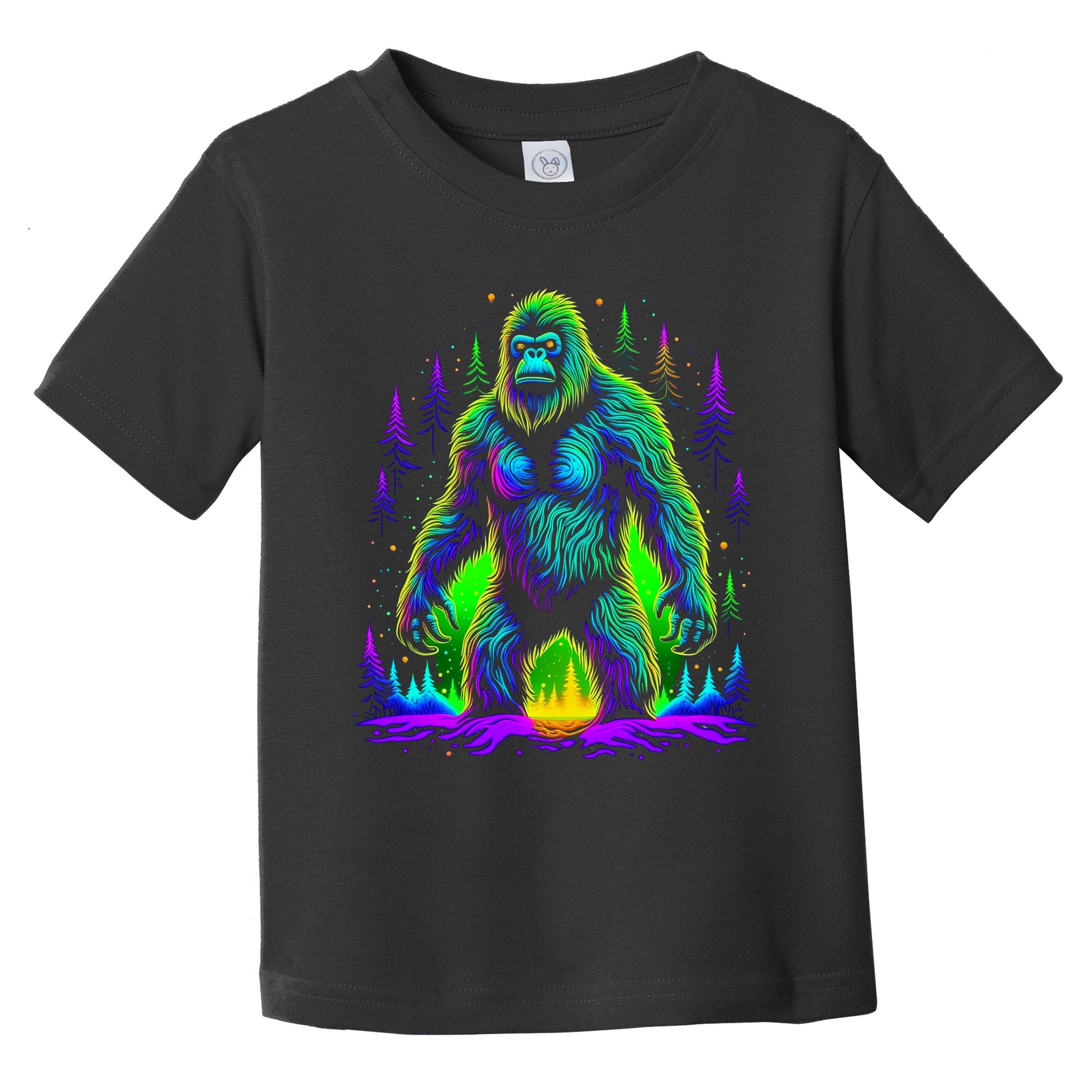 Colorful Bright Bigfoot Vibrant Psychedelic Sasquatch Art Infant Toddler T-Shirt