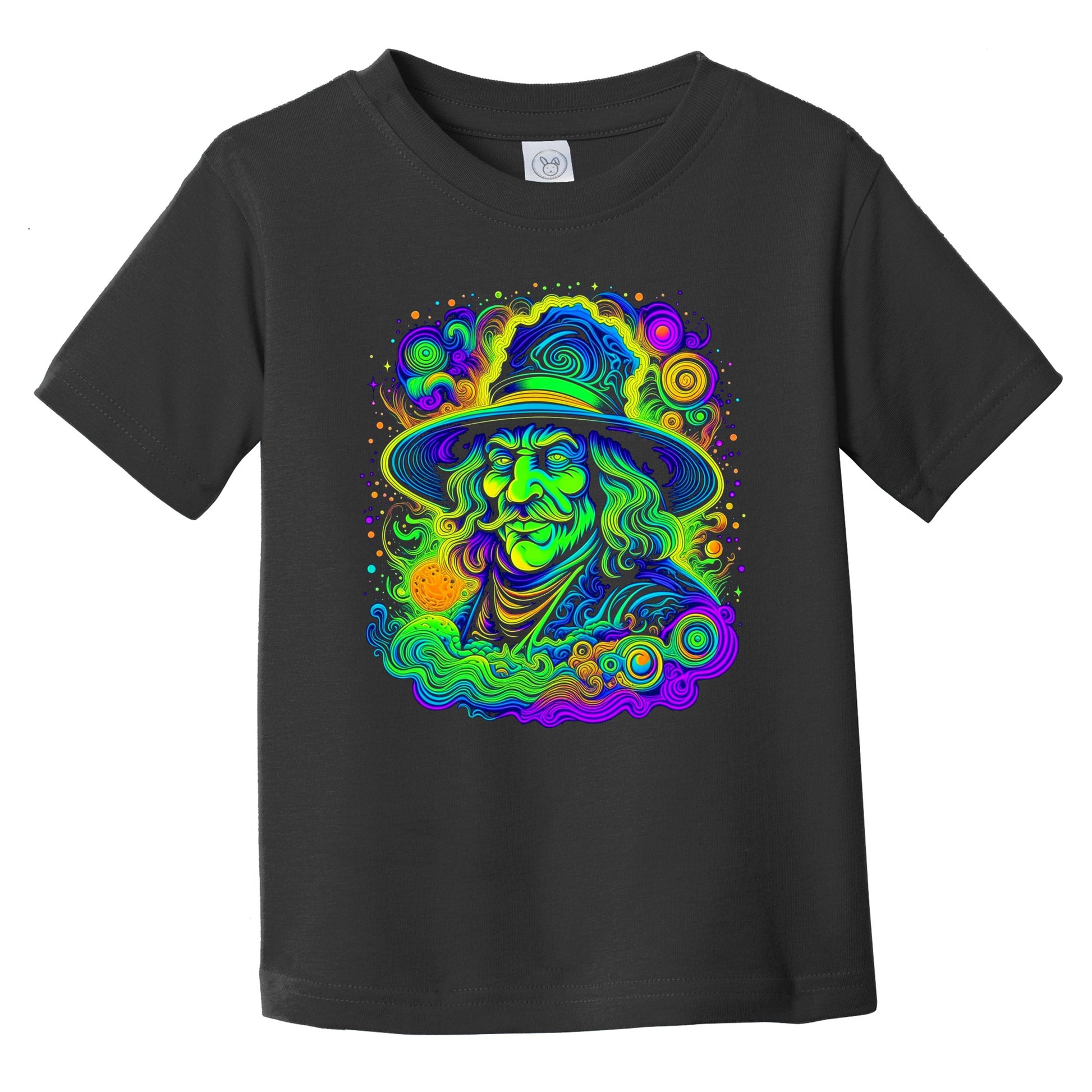 Colorful Bright Leprechaun Vibrant Psychedelic Wizard Art Infant Toddler T-Shirt