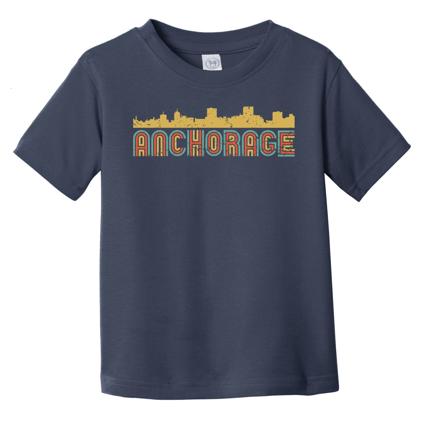 Retro Anchorage Alaska Skyline Infant / Toddler T-Shirt