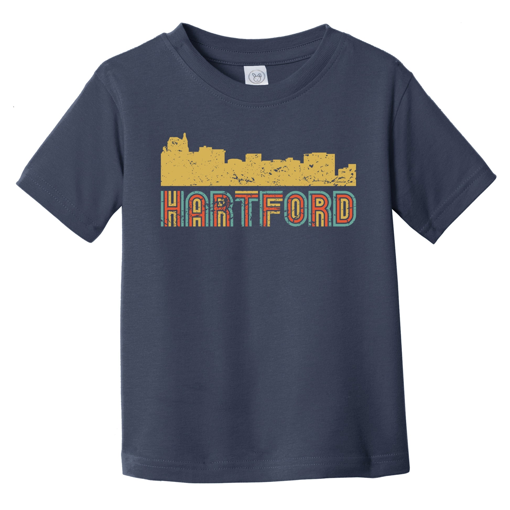 Retro Hartford Connecticut Skyline Infant / Toddler T-Shirt