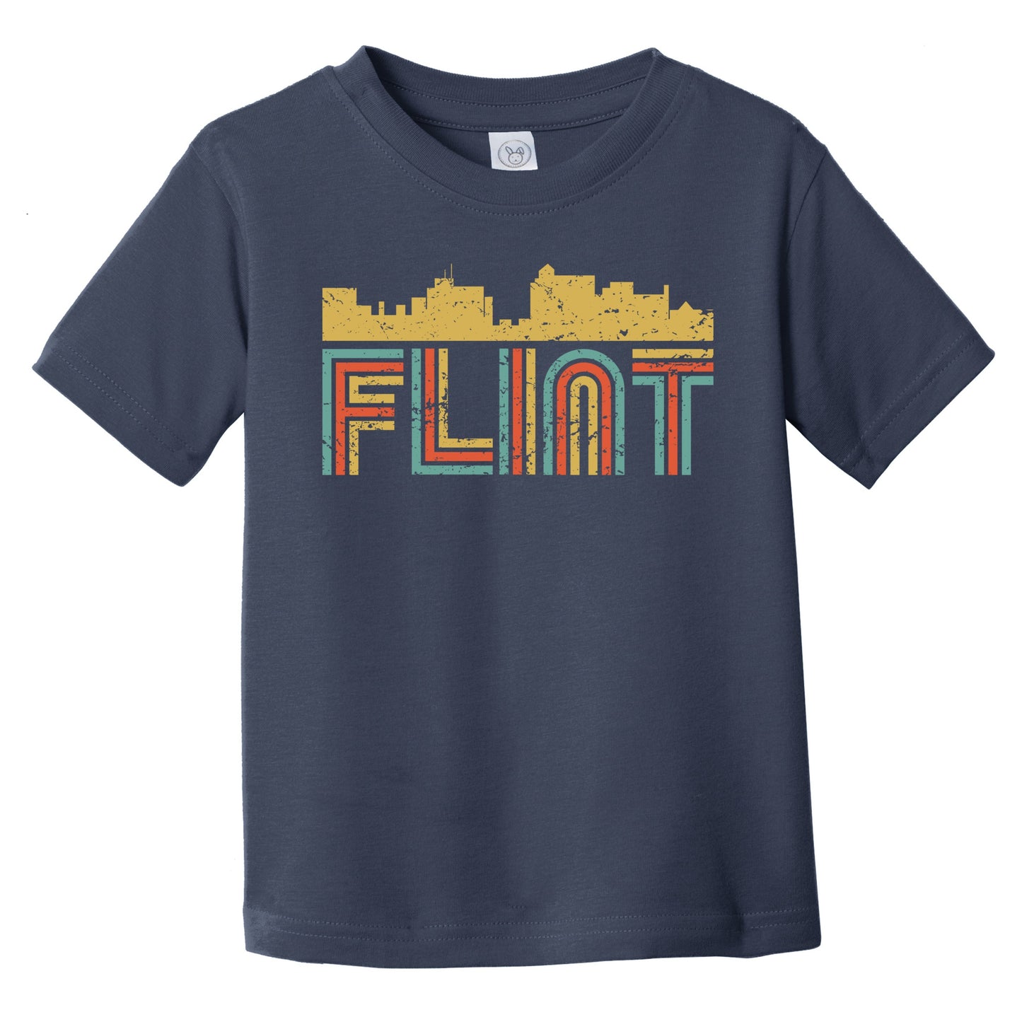 Retro Flint Michigan Skyline Infant / Toddler T-Shirt