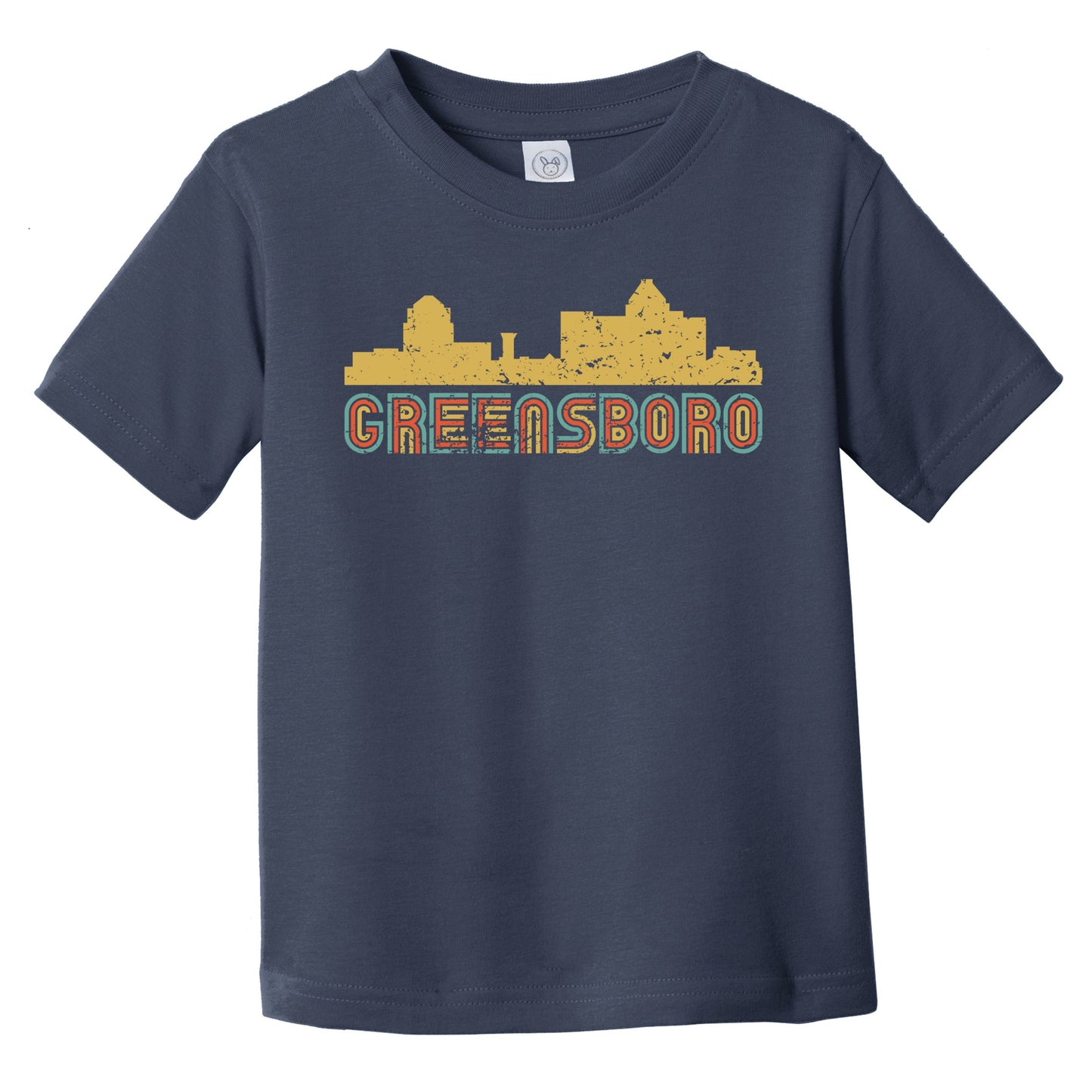 Retro Greensboro North Carolina Skyline Infant / Toddler T-Shirt