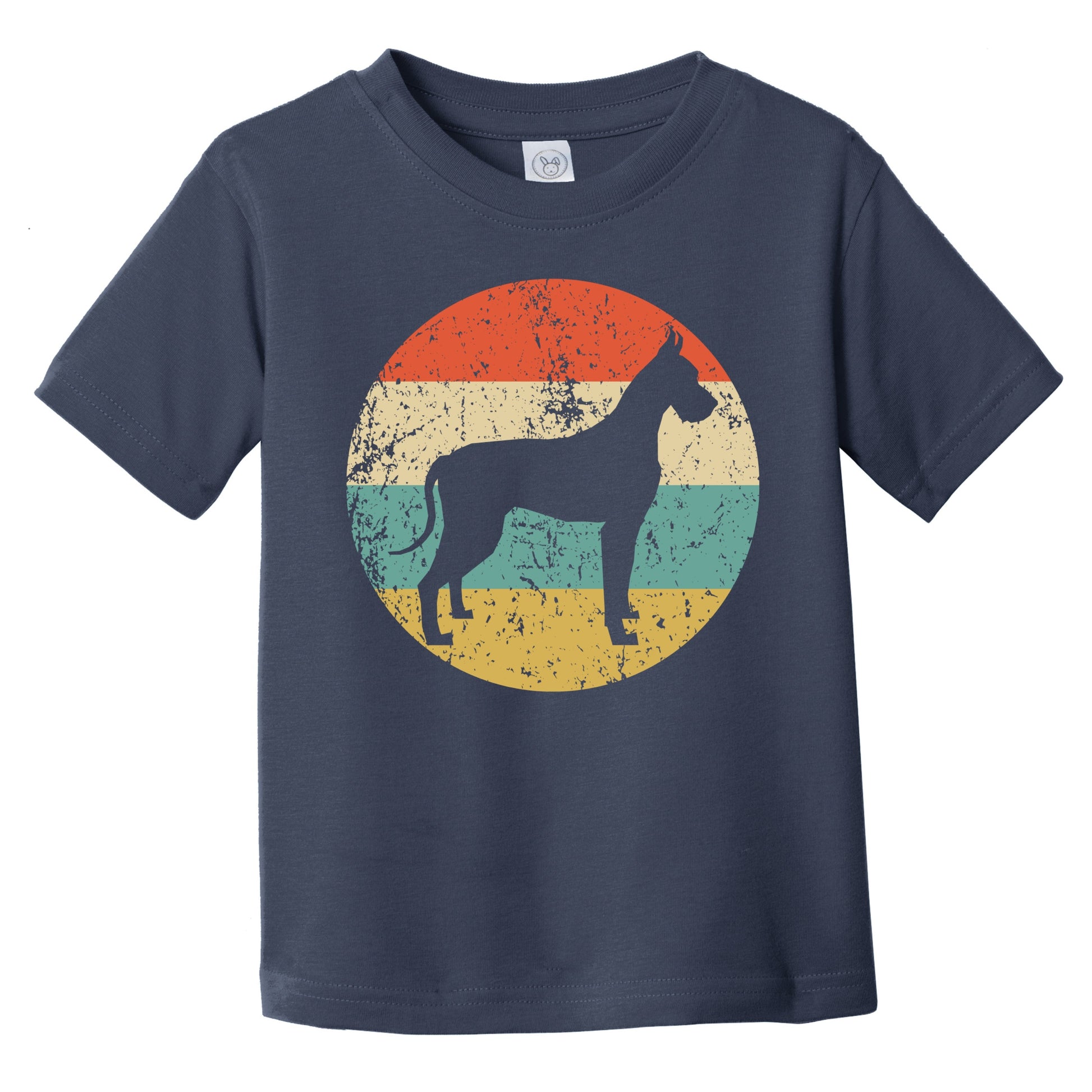 Retro Great Dane Icon Dog Silhouette Infant Toddler T-Shirt