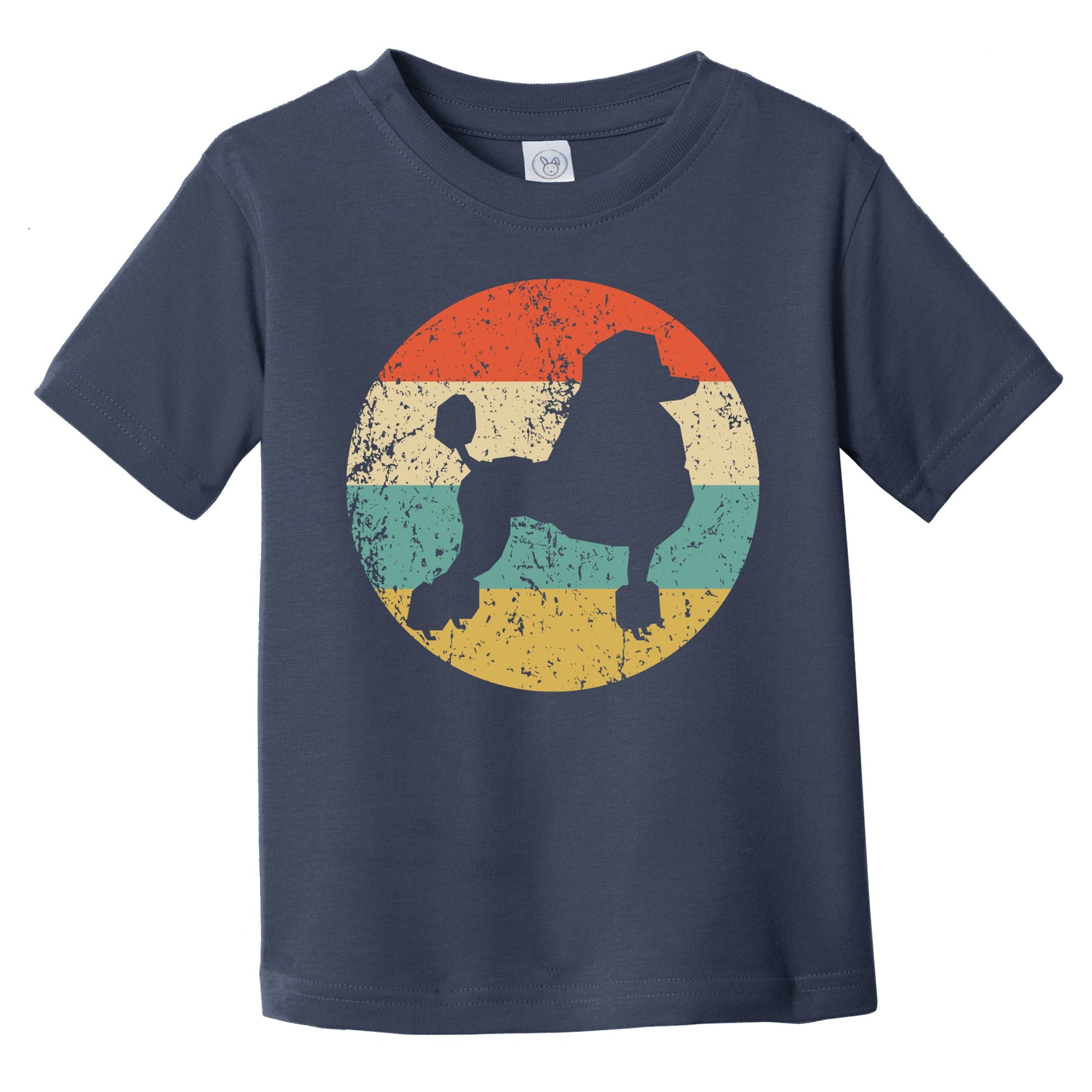 Retro Poodle Icon Dog Silhouette Infant Toddler T-Shirt