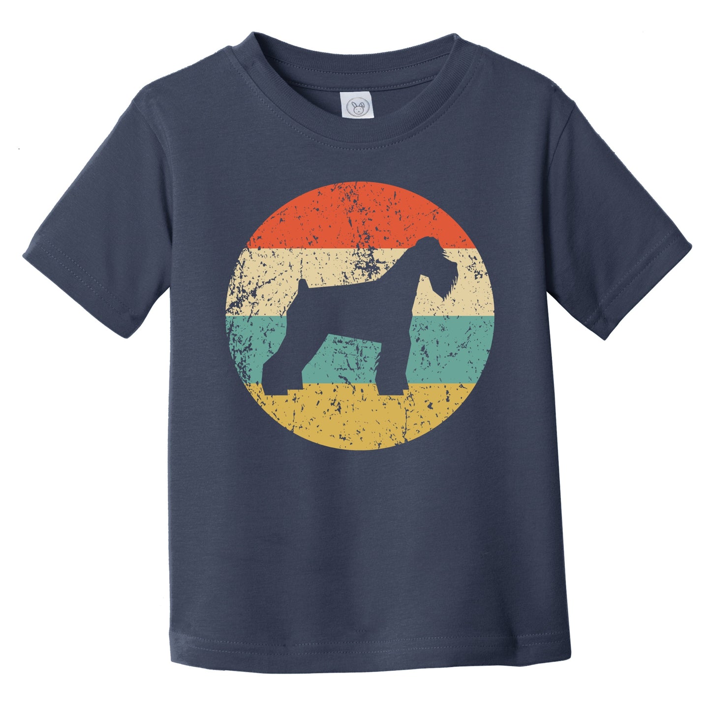 Retro Schnauzer Icon Dog Silhouette Infant Toddler T-Shirt