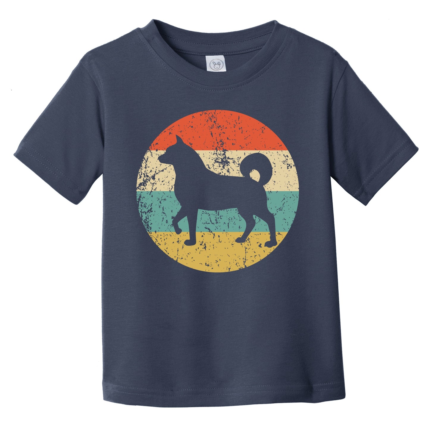 Retro Akita Inu Icon Dog Silhouette Infant Toddler T-Shirt