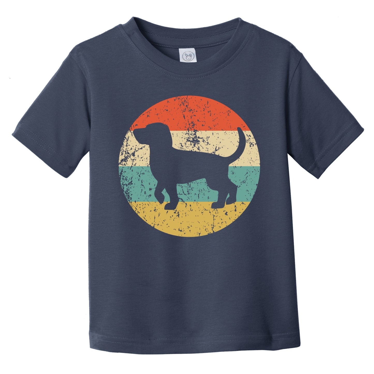 Retro Beagle Icon Dog Silhouette Infant Toddler T-Shirt